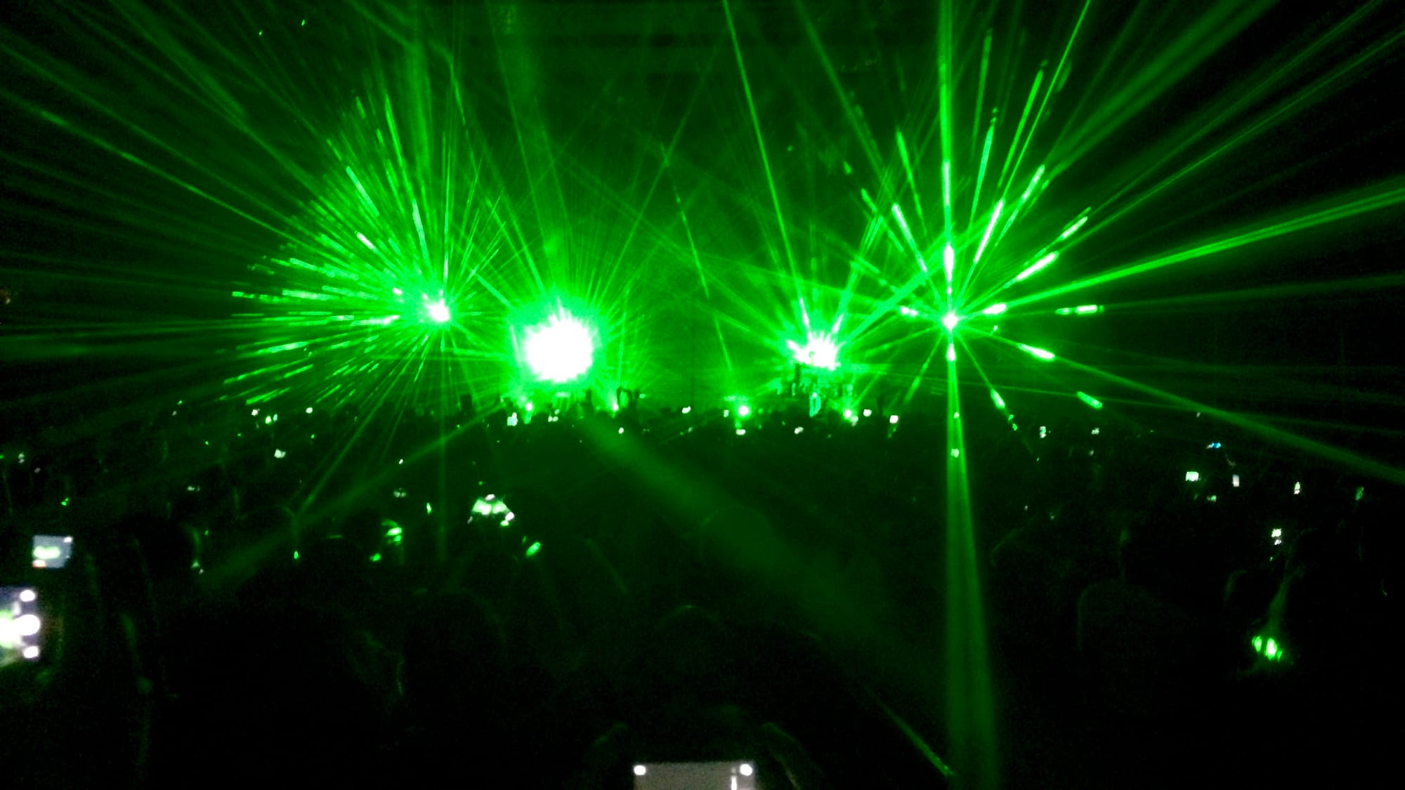 Pet Shop Boys concert with many lasers